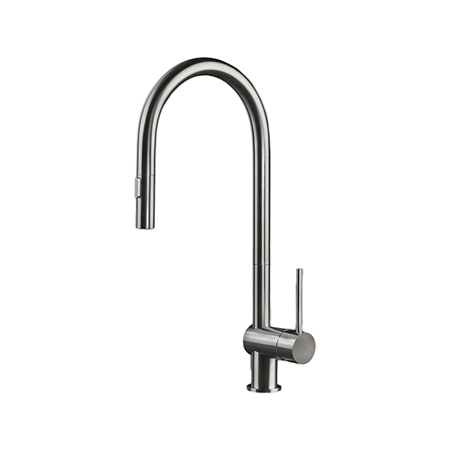 Stainless steel kitchen faucets